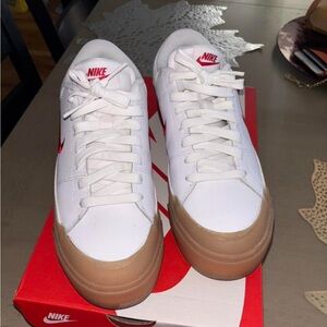 Nike Red Women's Court Legacy Lift Sneakers